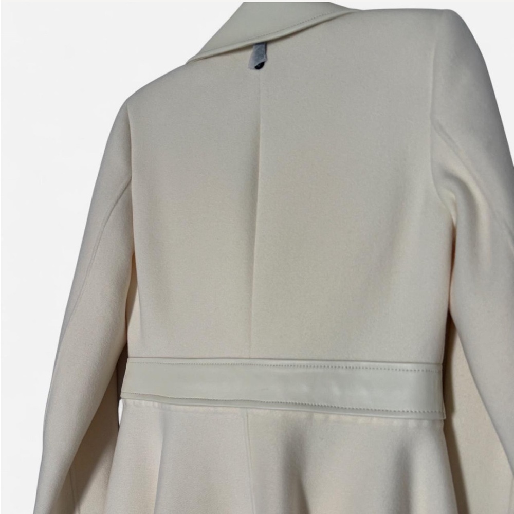 Mackage rose 2-in-1 double-face wool/leather jacket & long coat in cream - Picture 7 of 9